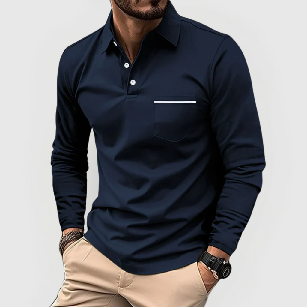 Elegancka i wygodna koszulka polo z praktyczną kieszenią