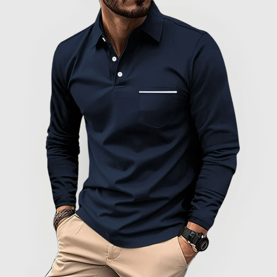 Elegancka i wygodna koszulka polo z praktyczną kieszenią
