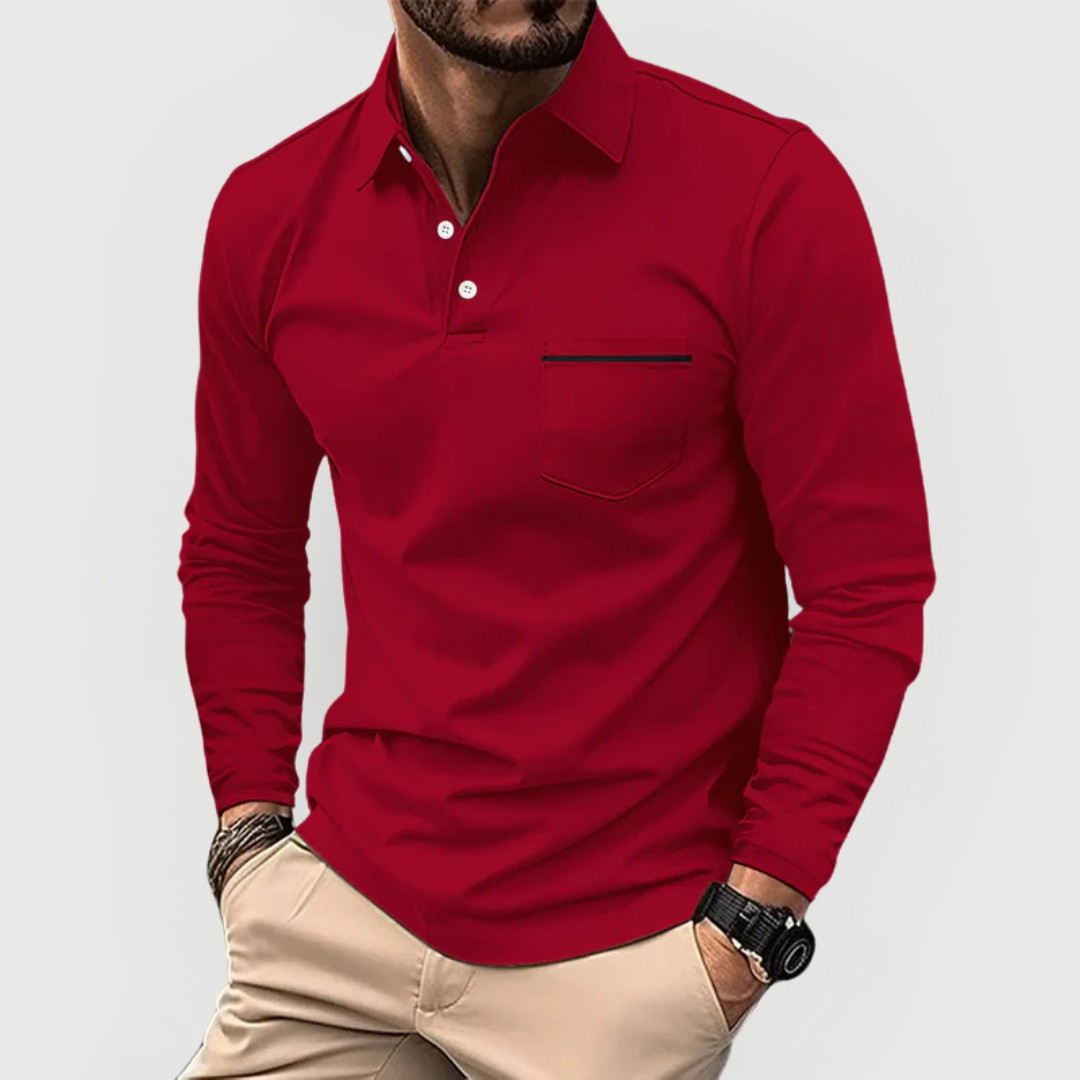 Elegancka i wygodna koszulka polo z praktyczną kieszenią