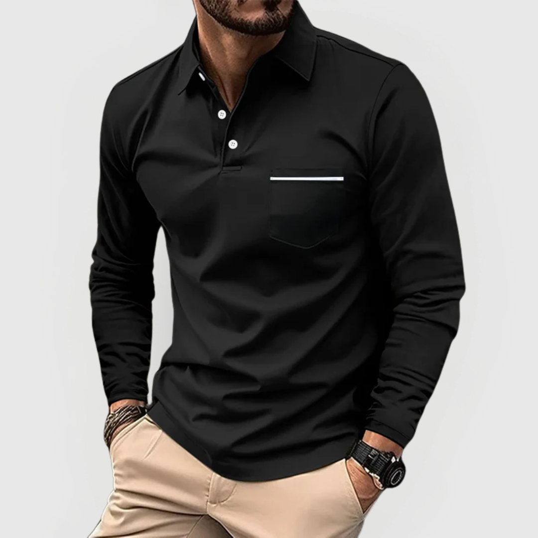 Elegancka i wygodna koszulka polo z praktyczną kieszenią
