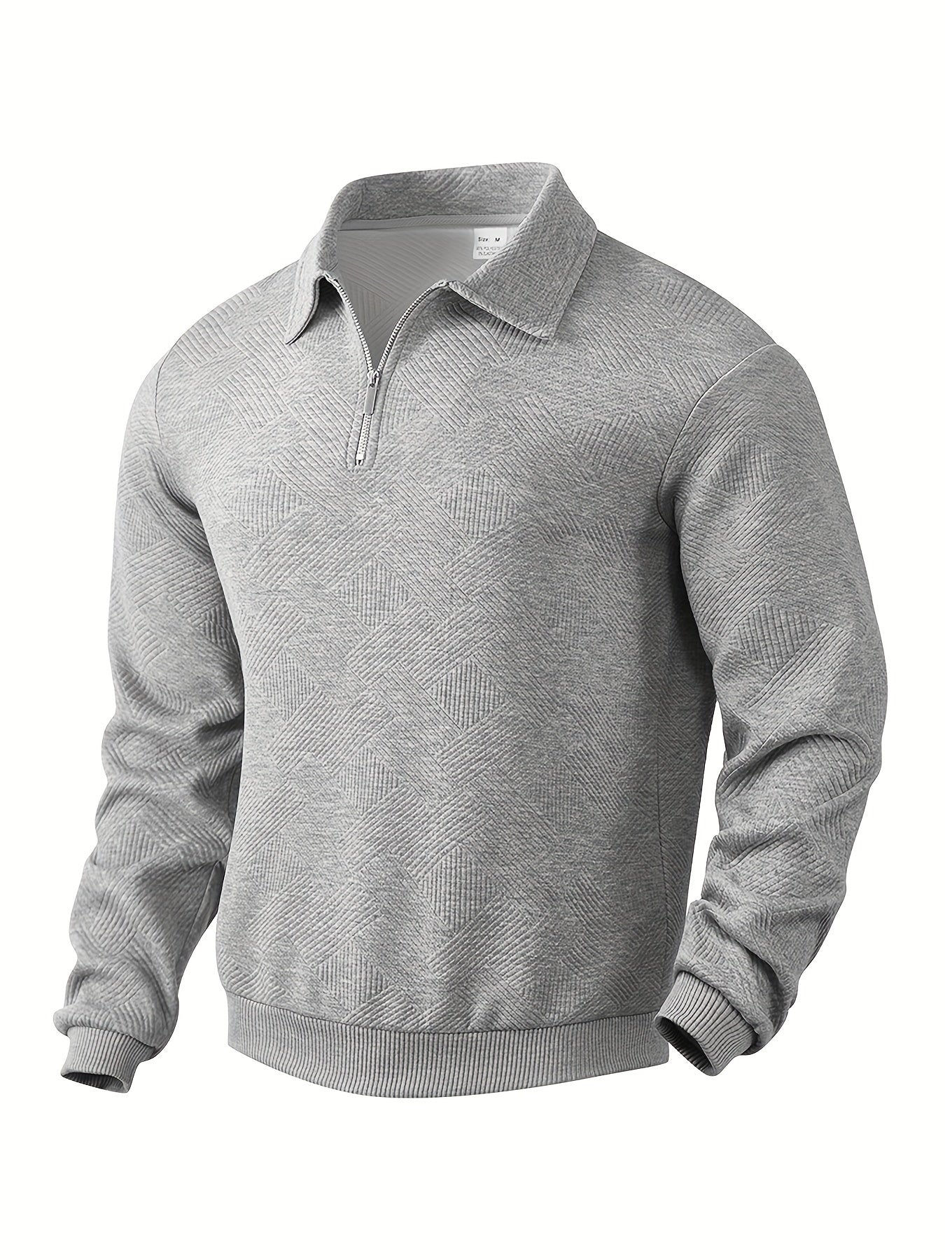 Romano | Vintage Geometryczny Sweter z Zamkiem