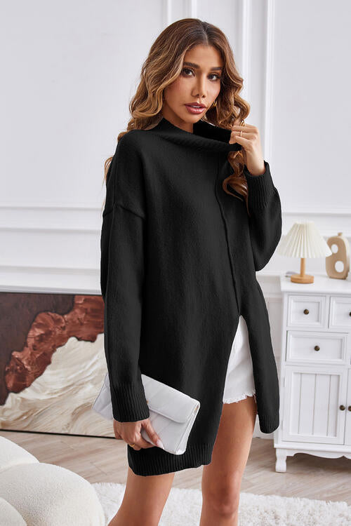 Sandra | Sweter Damski Tricoté Modny z Okrągłym Kołnierzem