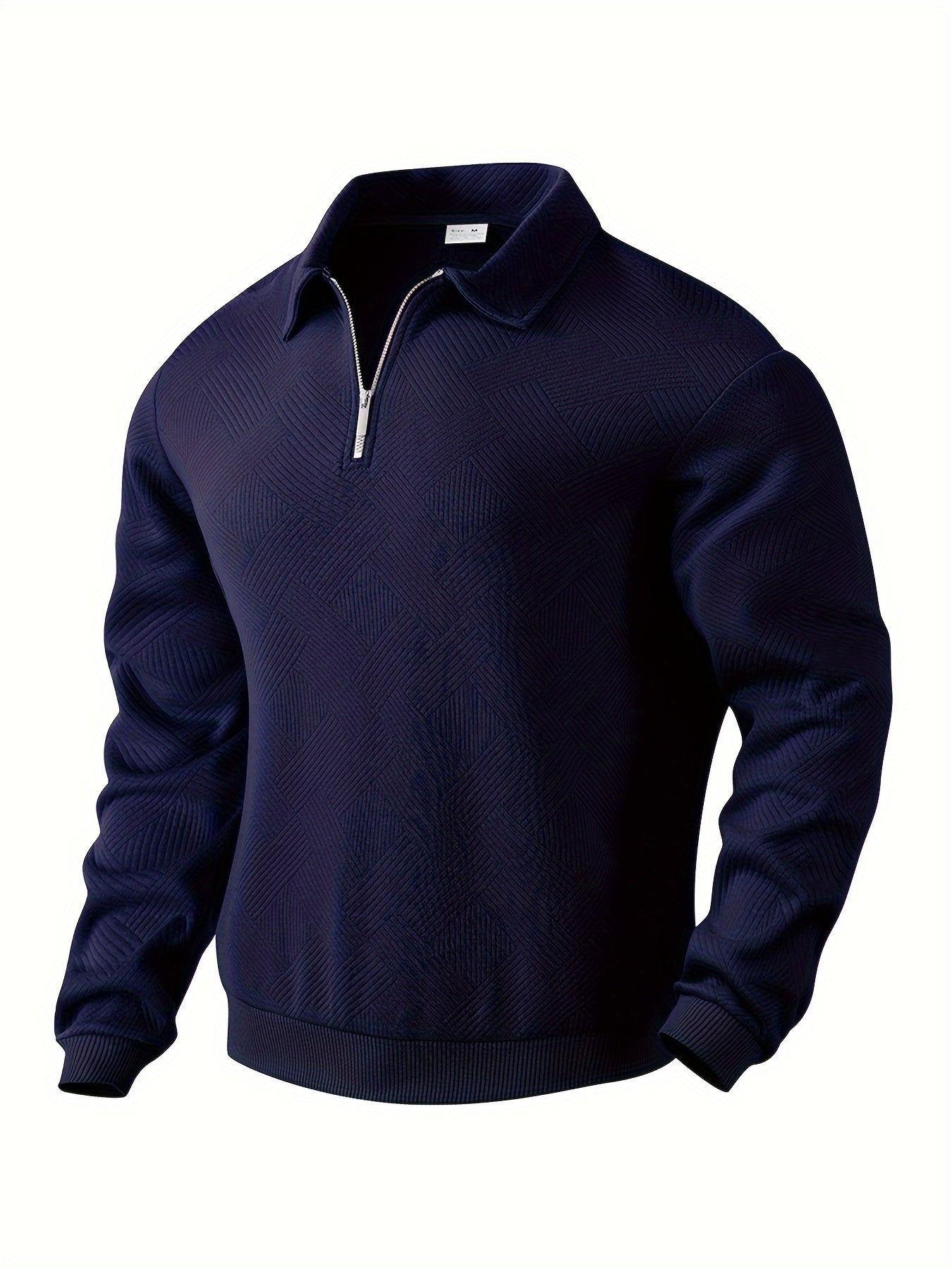 Romano | Vintage Geometryczny Sweter z Zamkiem