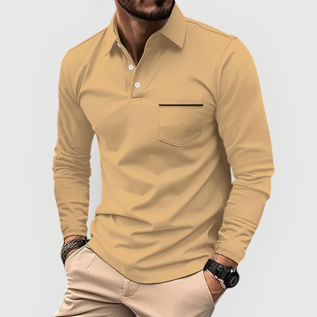 Elegancka i wygodna koszulka polo z praktyczną kieszenią