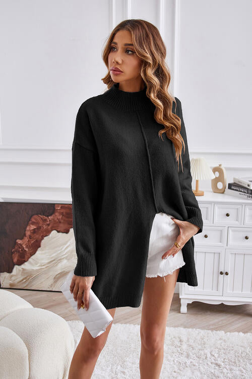 Sandra | Sweter Damski Tricoté Modny z Okrągłym Kołnierzem