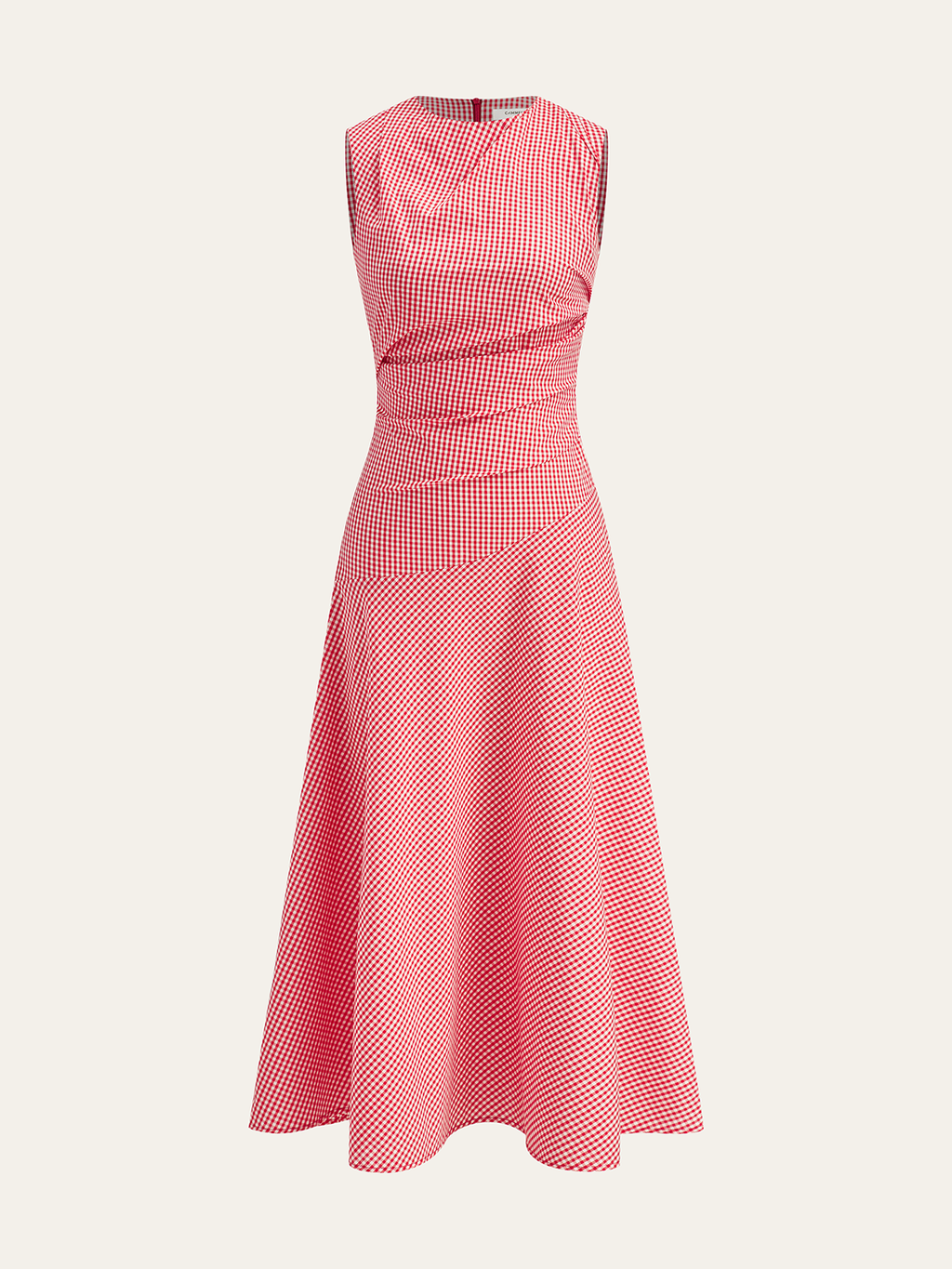 Elegancka Midi Sukienka Milano z Fasonem w Talii
