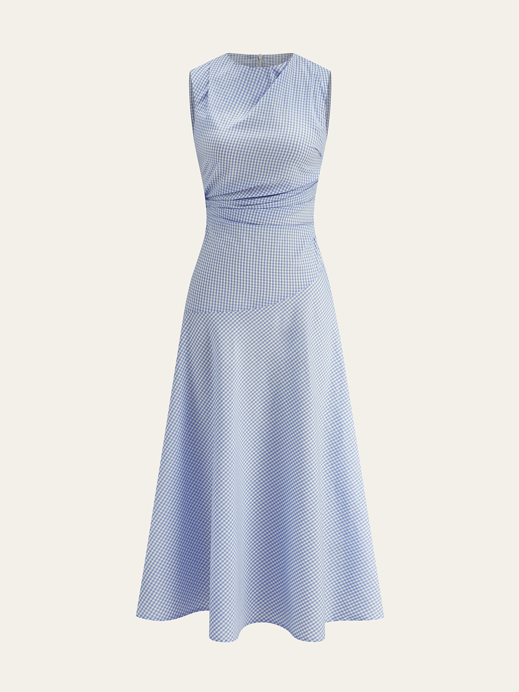 Elegancka Midi Sukienka Milano z Fasonem w Talii