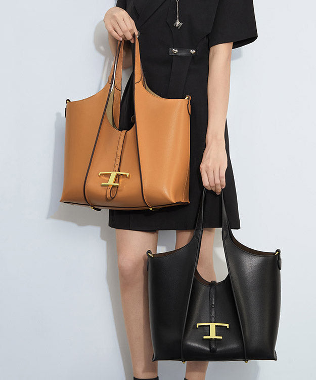 Boutique Czarna Torba Skórzana z Dużą Pojemnością