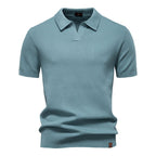 Sierpień | Casual strukturyzowana koszulka polo