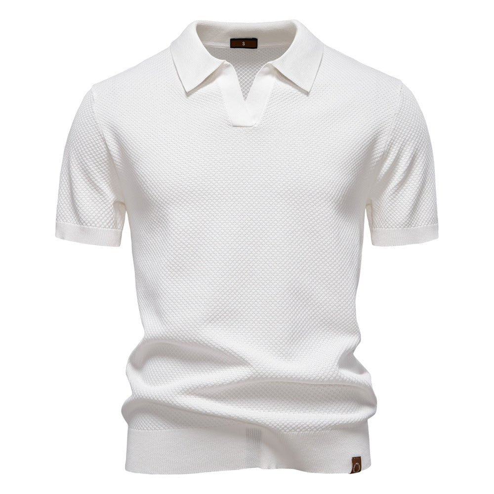 Sierpień | Casual strukturyzowana koszulka polo