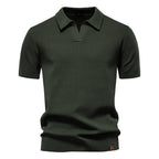 Sierpień | Casual strukturyzowana koszulka polo