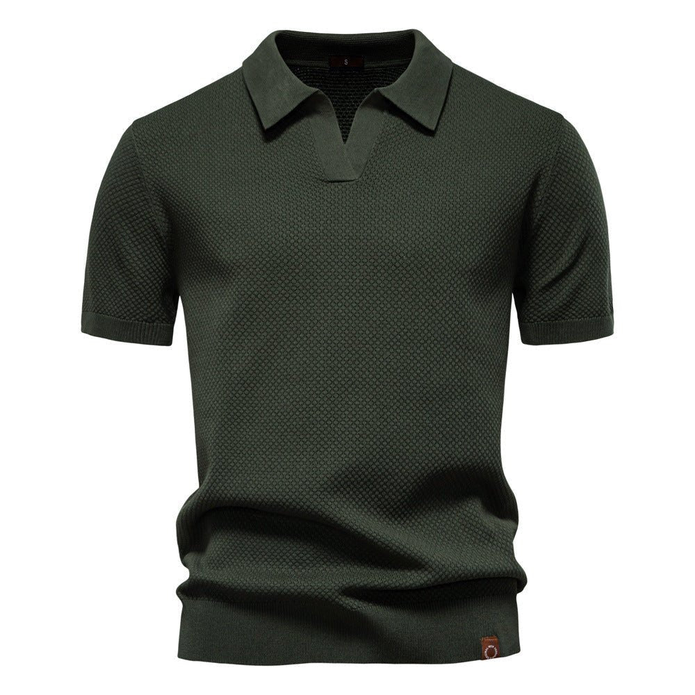 Sierpień | Casual strukturyzowana koszulka polo