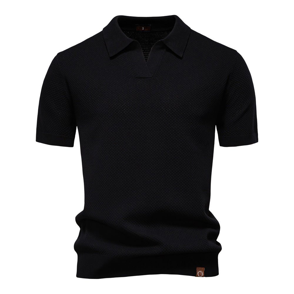 Sierpień | Casual strukturyzowana koszulka polo