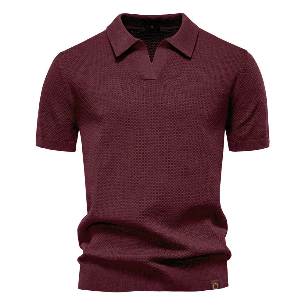 Sierpień | Casual strukturyzowana koszulka polo