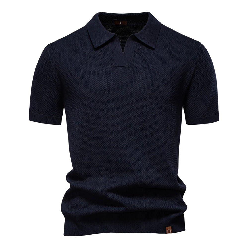Sierpień | Casual strukturyzowana koszulka polo