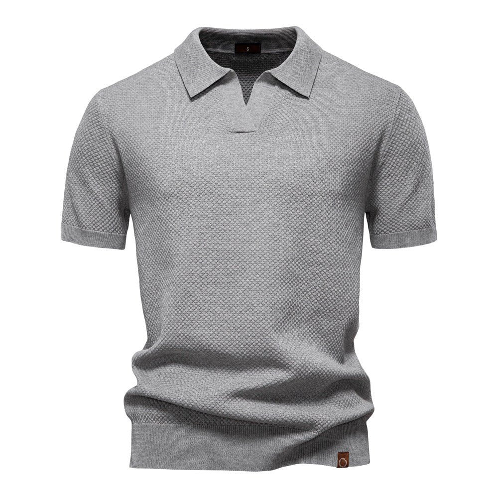 Sierpień | Casual strukturyzowana koszulka polo