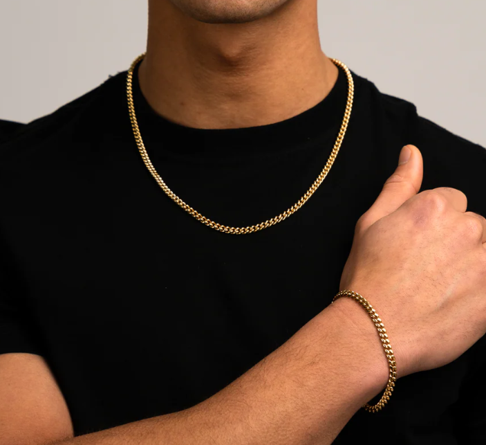 Złota Bransoleta Cuban Link dla Mężczyzn - Gruba Bransoleta