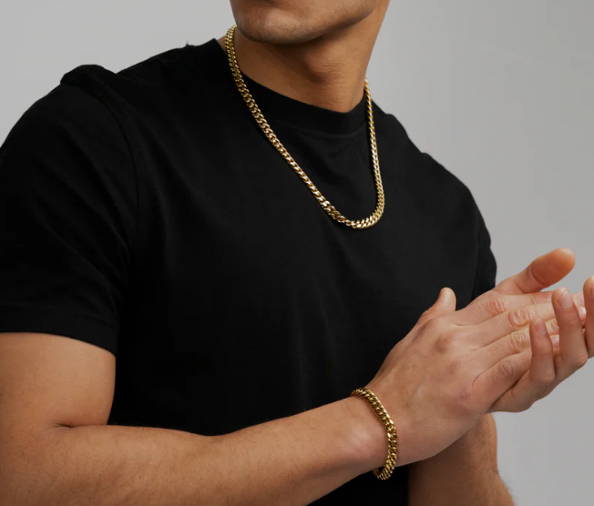 Złota Bransoleta Cuban Link dla Mężczyzn - Gruba Bransoleta