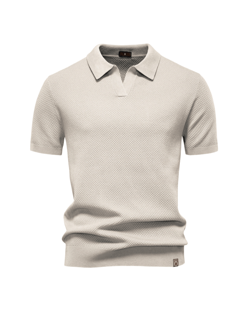 Sierpień | Casual strukturyzowana koszulka polo