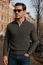 Windsor Half-Zip Męski Sweter