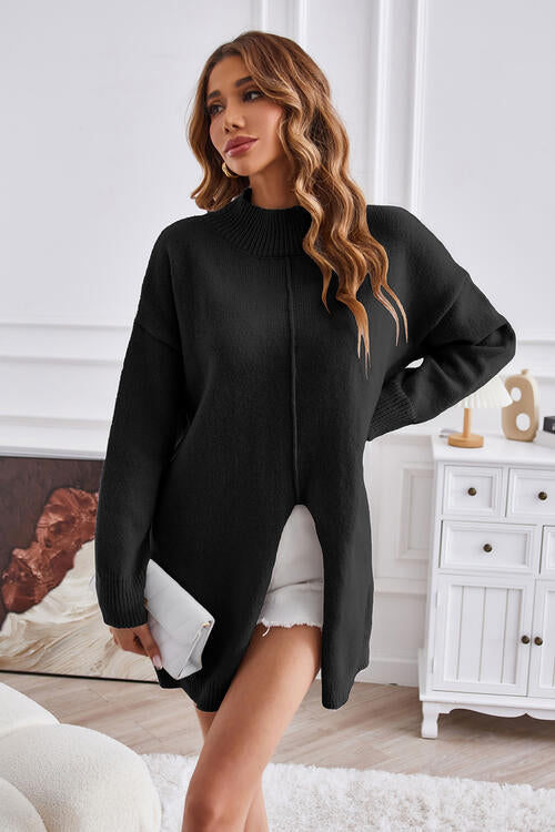 Sandra | Sweter Damski Tricoté Modny z Okrągłym Kołnierzem