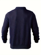 Romano | Vintage Geometryczny Sweter z Zamkiem