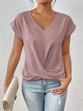 Cleo™ | Casual T-shirt z dekoltem w kształcie serca