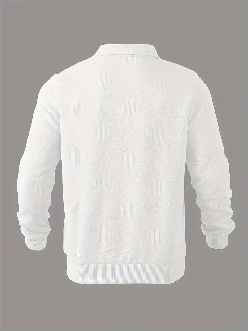 Romano | Vintage Geometryczny Sweter z Zamkiem